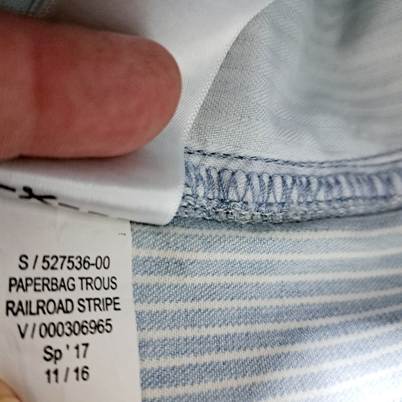 Gap 1969 Paper Bag Railroad Stripe Trouser Pant - Picture 11 of 12